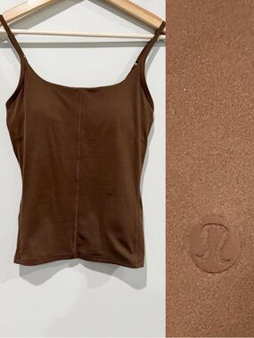 LULULEMON Straight Strap Close-to-Body Shelf Tank Top Java W1DTAS Size 6